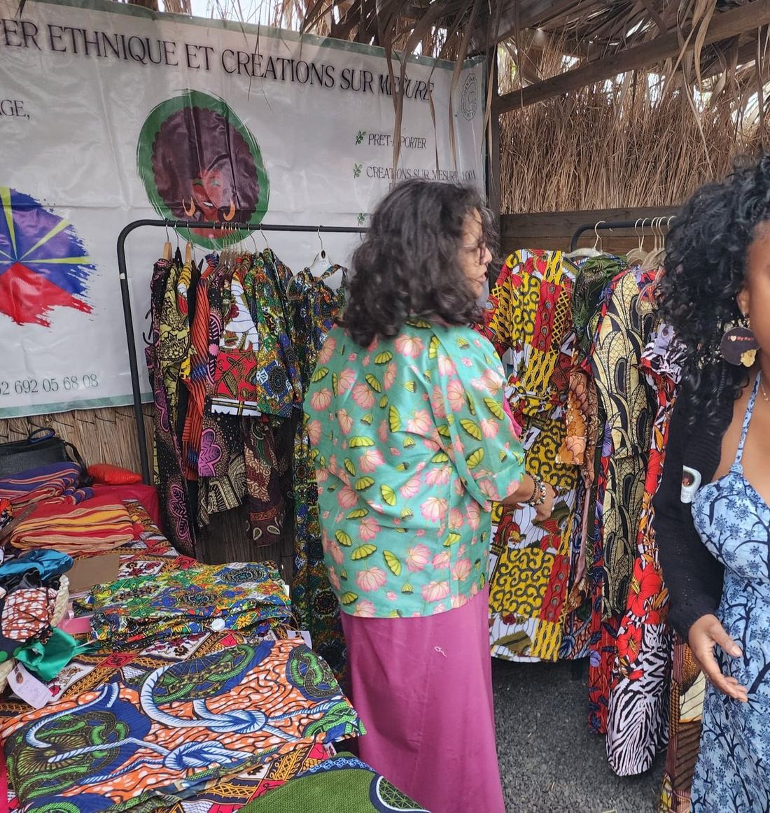 A fashion and textile exhibitor's stand