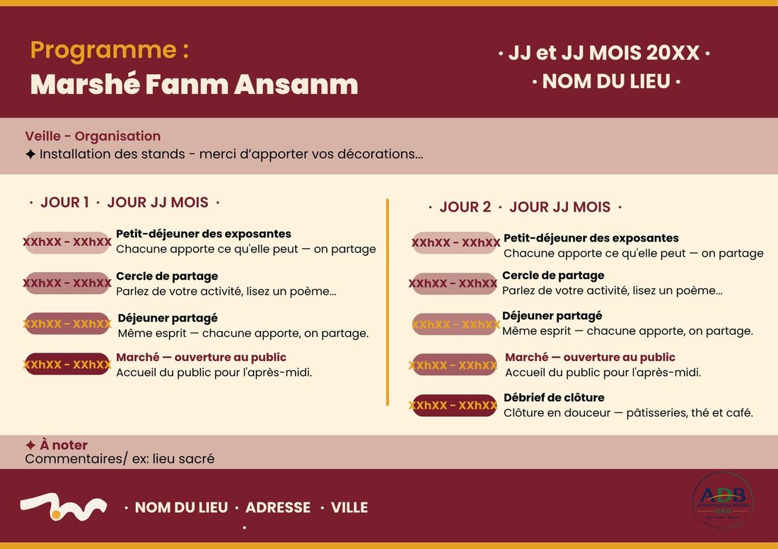 Two-day market programme
